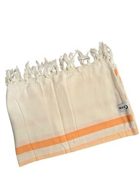 Zyia Active Orange Striped Riviera Cotton Towel